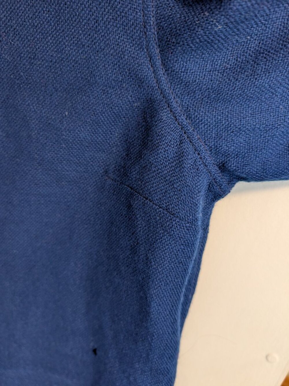 Vintage Donald Davies Irish blue wool shirtdress - Picture 12 of 12